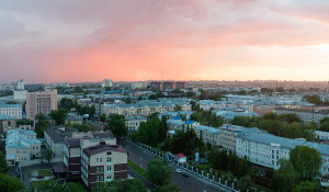 Жилые дома в Барнауле, центр Барнаула.