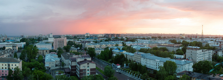 Жилые дома в Барнауле, центр Барнаула.