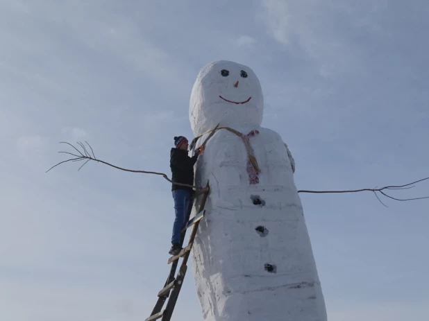 Снеговик из Немецкого района.