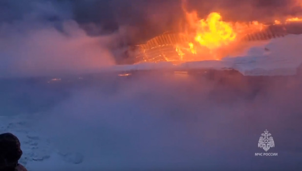 Крупный пожар в Красноярском крае 