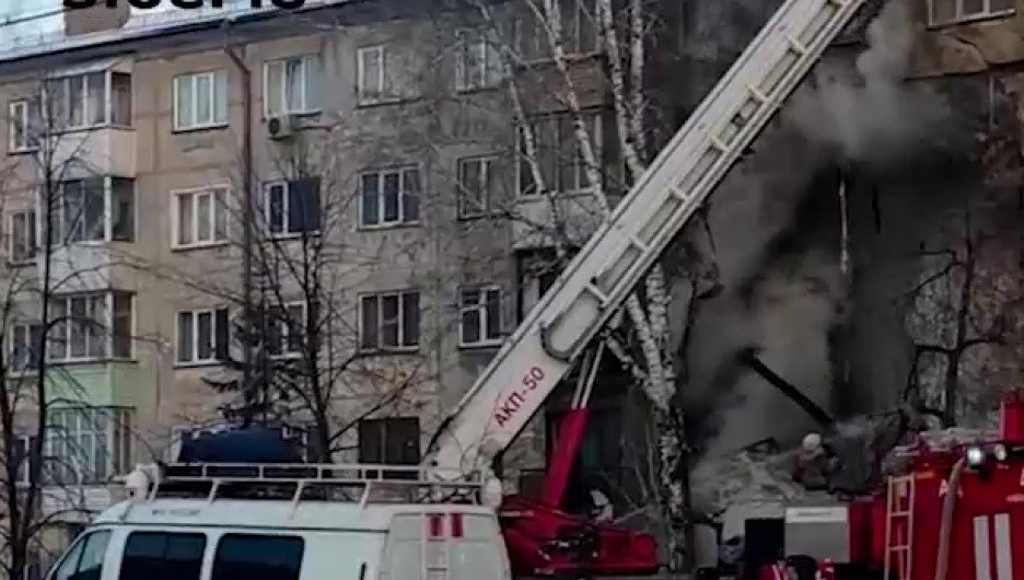Взрыв газа в жилом доме Новосибирска.