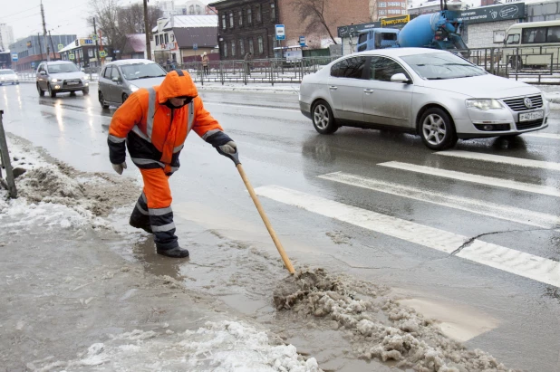 Мартовская оттепель в Барнауле.