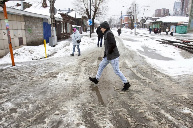 Мартовская оттепель в Барнауле.