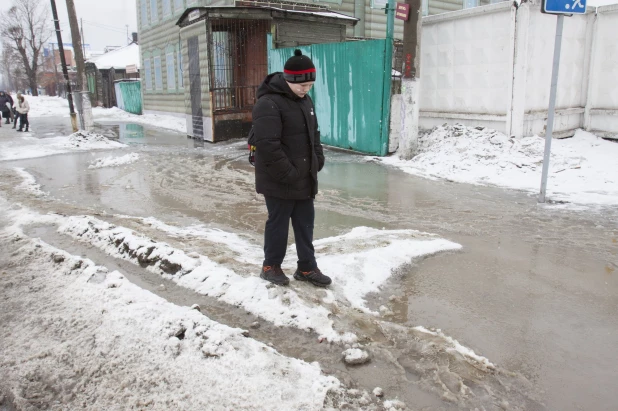 Мартовская оттепель в Барнауле.