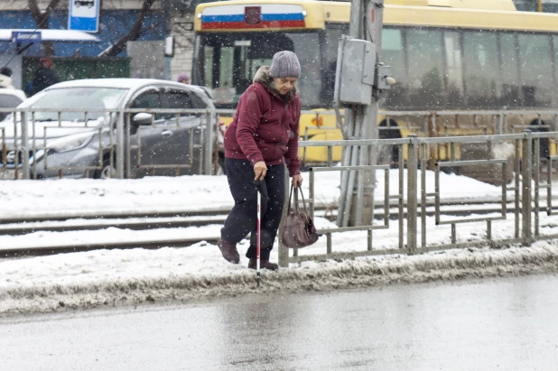 Мартовская оттепель в Барнауле.