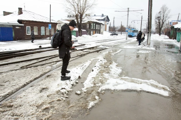 Мартовская оттепель в Барнауле.