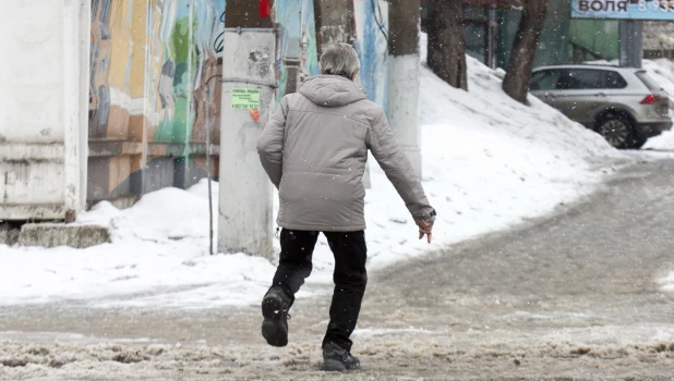 Мартовская оттепель в Барнауле.