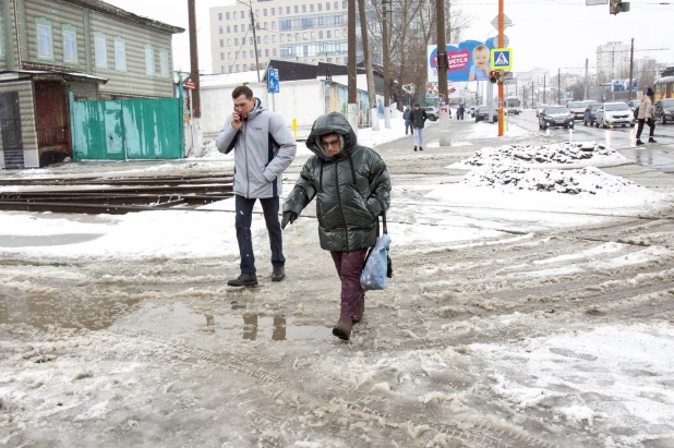 Мартовская оттепель в Барнауле.