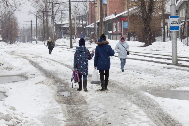 Мартовская оттепель в Барнауле.