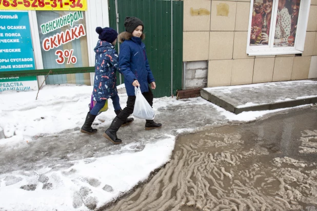 Мартовская оттепель в Барнауле.