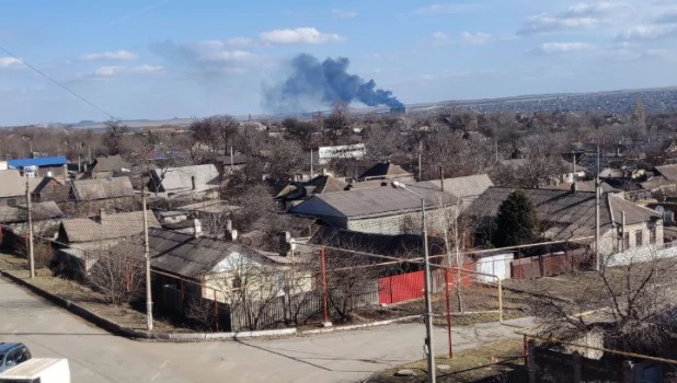 Над городом в ДНР сбили самолет

