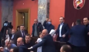 Грузинские депутаты подрались из-за закона об иноагентах

