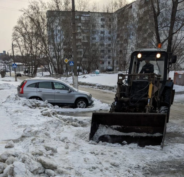 Очистка улиц Барнаула