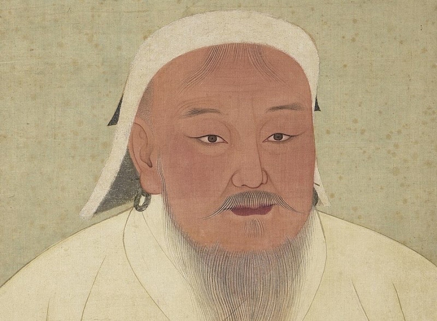 Портрет-репродукция Чингисхана времён династии Юань, XIV век.