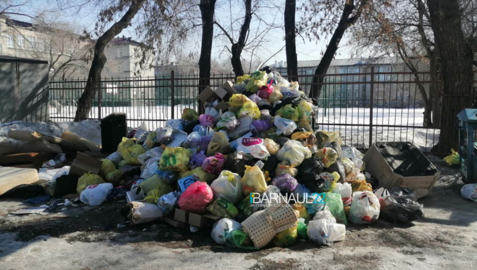 Горы мусора: жители Барнаула показали, как выглядят дворы