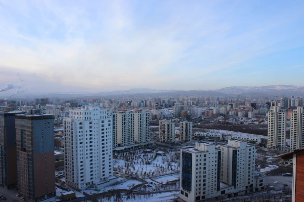 Панорама с горы Зайсан в Улан-Баторе.