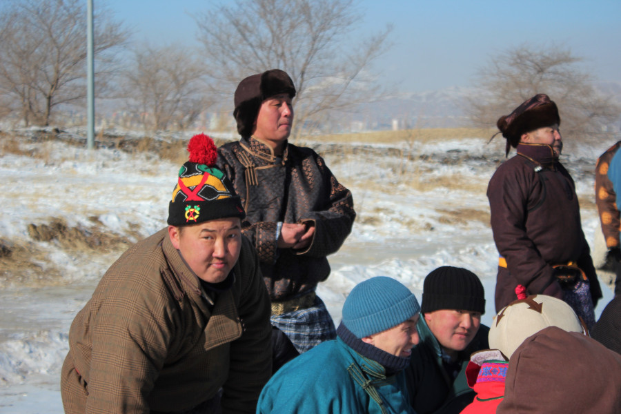 Национальная игра в Монголии. 