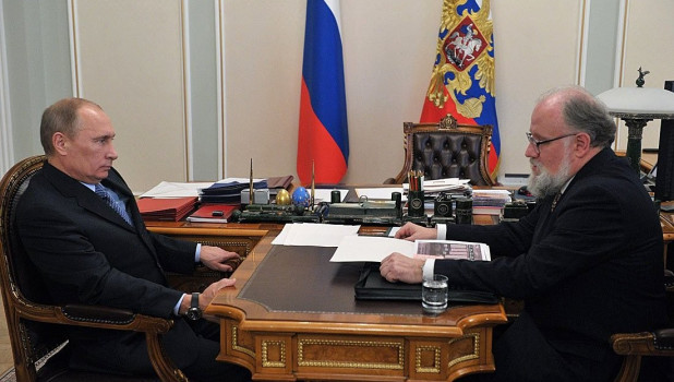 Владимир Путин и Владимир Чуров, 2012 год.