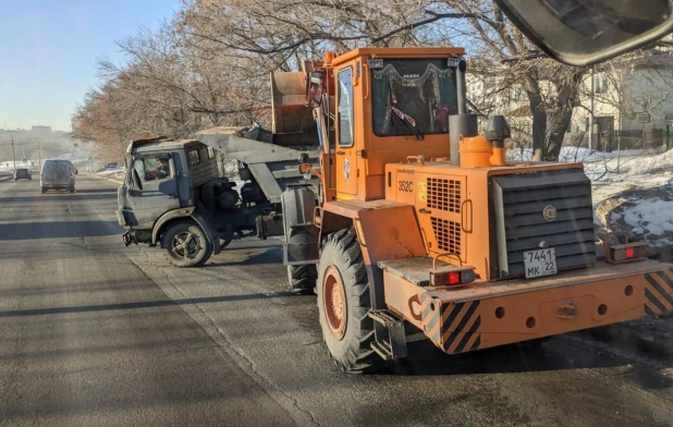 Ремонт дорог в Барнауле.