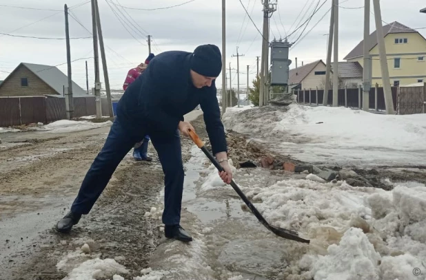 Устранение талых вод.