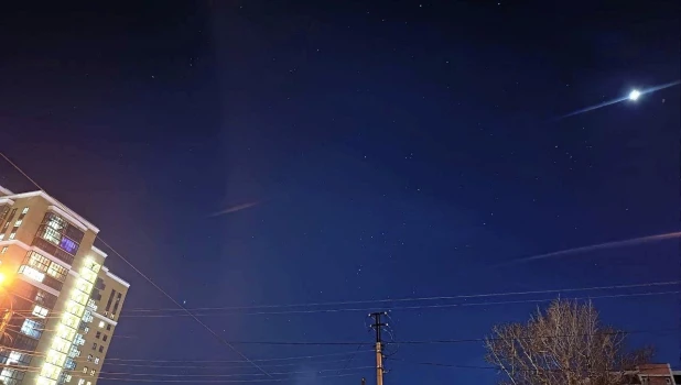 Ночное небо в Барнауле.