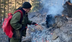 Пожар на горе близ Уожана