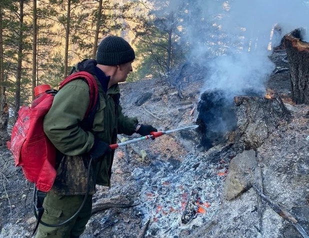 Пожар на горе близ Уожана