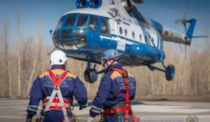  Как в Барнауле прошли учения спасателей на вертолете