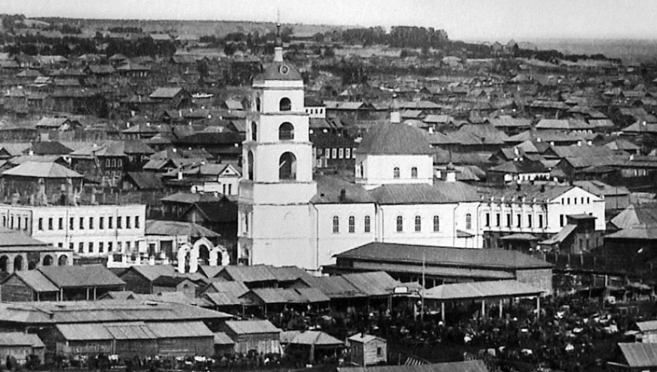 Одигитриевская церковь в Барнауле считалась купеческой. Располагалась на Торговой (Базарной) площади. Разрушена в 1935-м. 