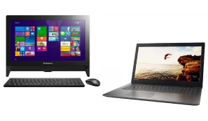 Моноблок и ноутбук.