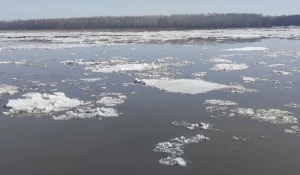 Ледоход в районе Старого моста.