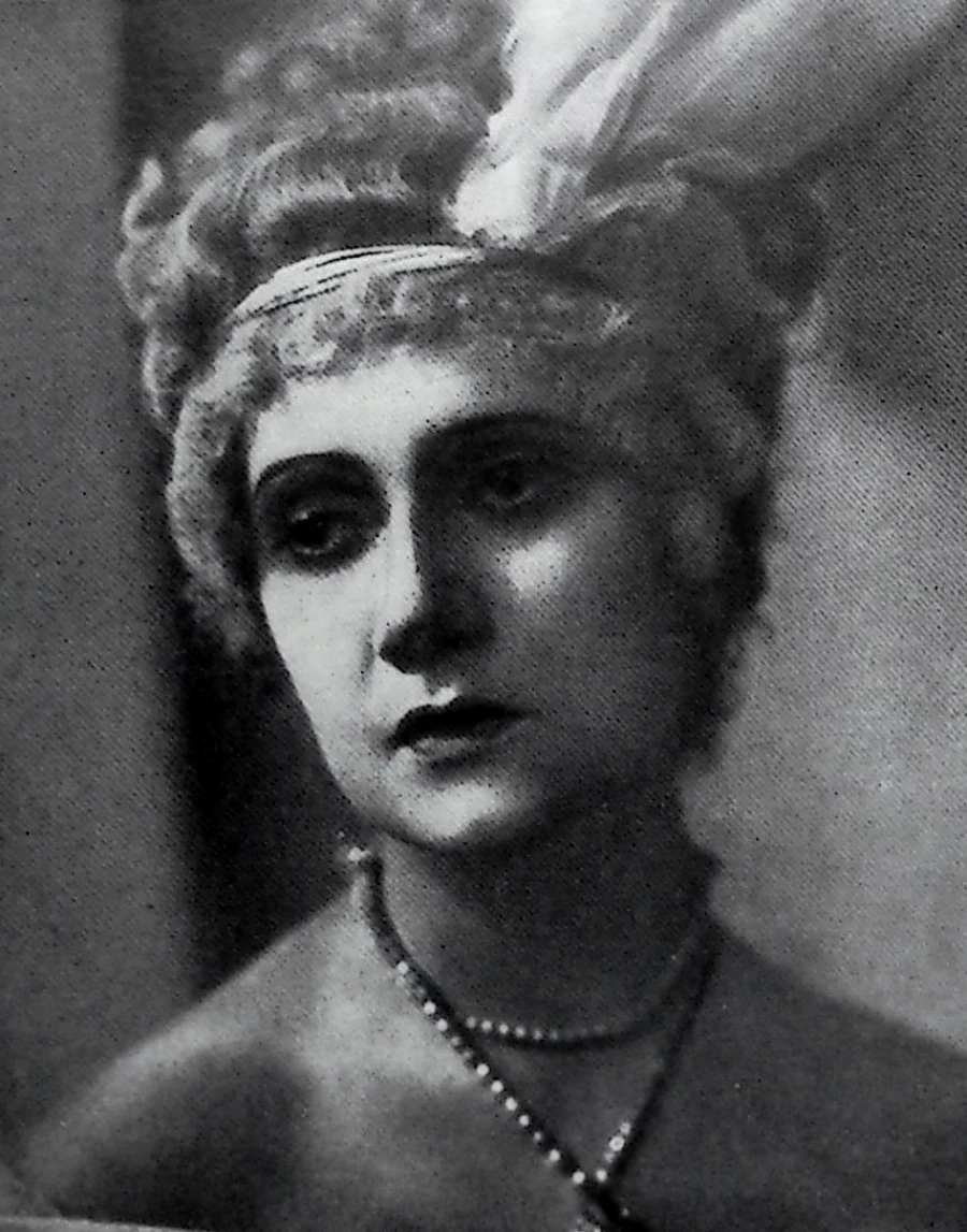 Алиса Коонен, прима в Московском Камерном театре, дата фото не указана.