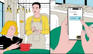 Как новая технология VoWiFi делает общение лучше – показываем в комиксах.