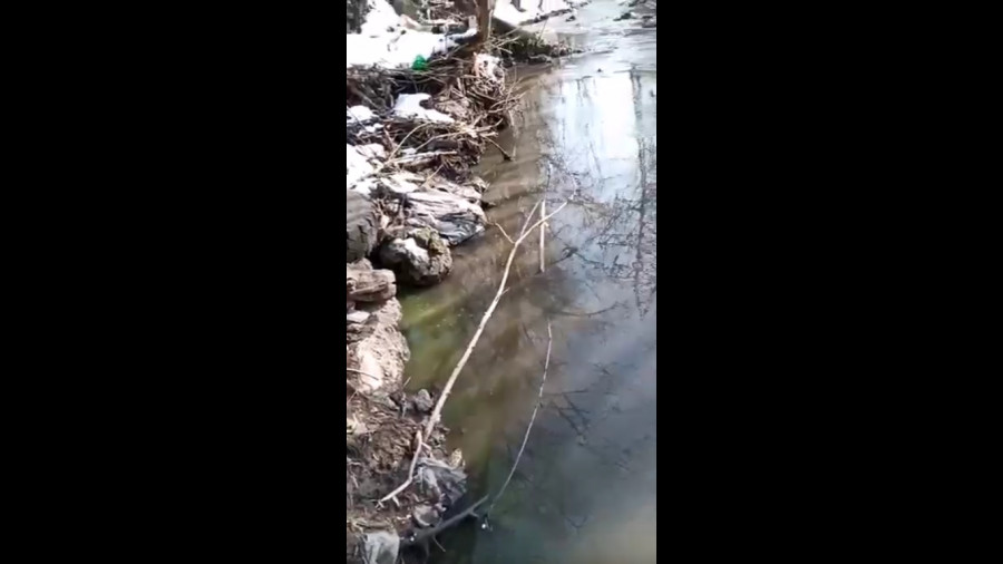 Нечистоты в реке Пивоварка.