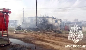 Пожар в двухквартирном доме.