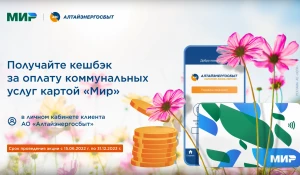 Кешбэк за оплату коммунальных услуг картой «Мир».