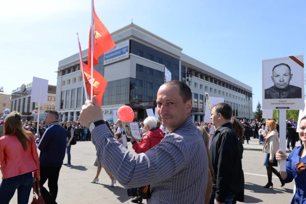 Бессмертный полк в Барнауле, 2014 год.