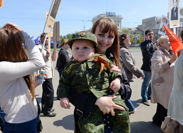 Бессмертный полк в Барнауле, 2014 год.