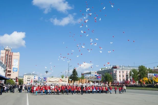 Бессмертный полк в Барнауле, 2014 год.