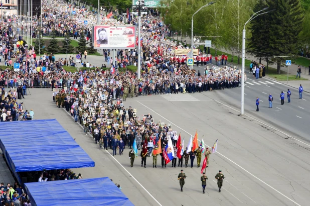 Бессмертный полк в Барнауле, 2014 год.