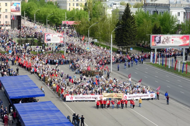 Бессмертный полк в Барнауле, 2014 год.