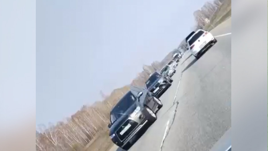 Пробки на выезде из Барнаула