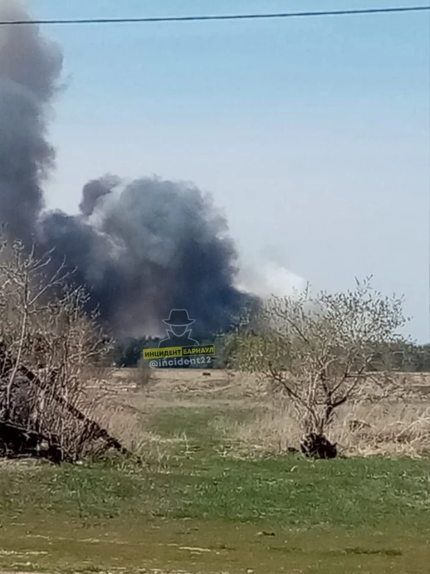 Пожар возле села Малышев Лог