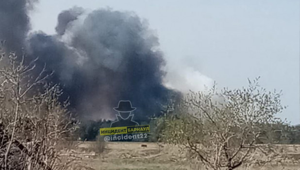 Пожар возле села Малышев Лог