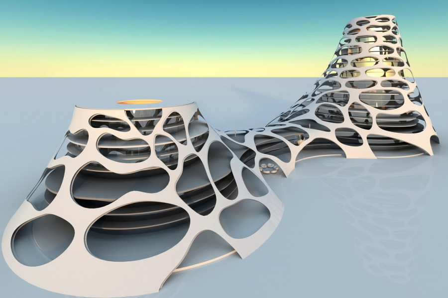 Технологии пространственной печати помогают архитекторам создавать проекты в бионическом стиле.