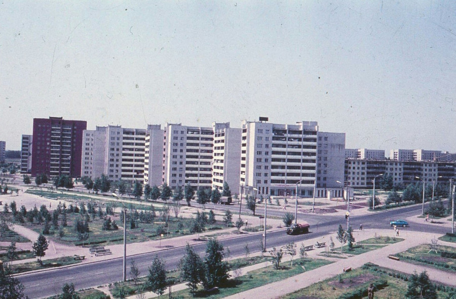 Перекресток ул. Георгиева и 50 лет СССР, фото 1980-х годов.