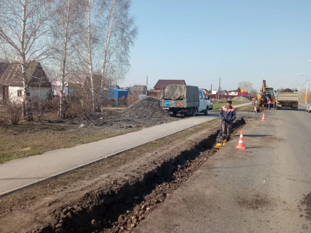 Благоустройство дорог в Барнауле.