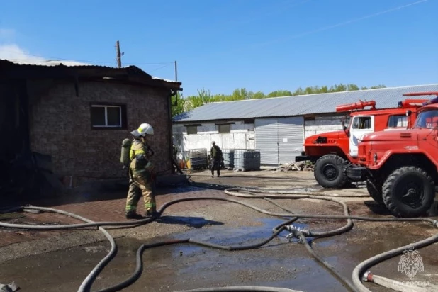 Пожар в Змеиногорске