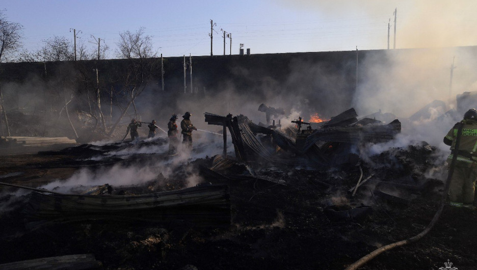 Сразу несколько крупных пожаров бушевало в Алтайском крае 