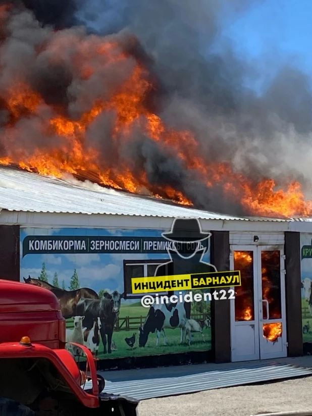 Пожар в Змеиногорске